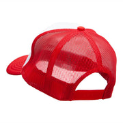 Red Firework Embroidered Foam Panel Mesh Snapback