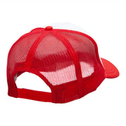 Red Firework Embroidered Foam Panel Mesh Snapback