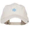 Snowflake Embroidered Unstructured Washed Cap