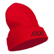 Halloween Eek Embroidered Long Beanie