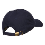 Snowflake Embroidered Unstructured Washed Cap