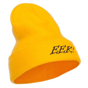 Halloween Eek Embroidered Long Beanie