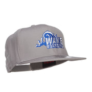 Wake Boarding Embroidered Flat Bill Cap