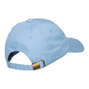 Snowflake Embroidered Unstructured Washed Cap