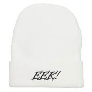 Halloween Eek Embroidered Long Beanie