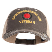 U.S. Army 37th Infantry Brigade Combat Team Embroidered Low Profile Special Cotton Mesh Cap - Brown-Khaki OSFM