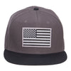 Grey American Flag Patched Two Tone Snapback