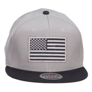 Grey American Flag Patched Two Tone Snapback