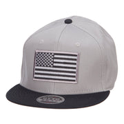 Grey American Flag Patched Two Tone Snapback