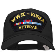 WWII Korea Veteran Fan Shape Patched Cotton Mesh Cap