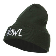 Halloween Howl Embroidered Long Beanie