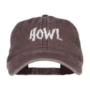 Howl Embroidered Washed Cap