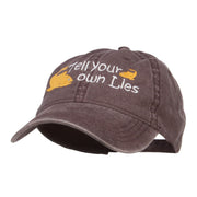 Tell Your Own Lies Embroidered Washed Cap