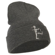 Walking Mummy Embroidered Long Beanie