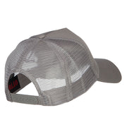 USA White Line Flag Embroidered Mesh Cap