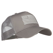 USA White Line Flag Embroidered Mesh Cap