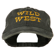 Wild West Embroidered Washed Cap