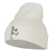 Walking Mummy Embroidered Long Beanie