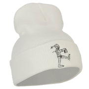 Walking Mummy Embroidered Long Beanie