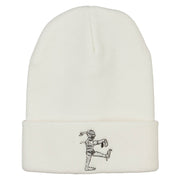 Walking Mummy Embroidered Long Beanie