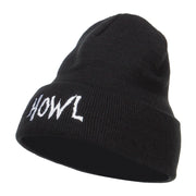 Halloween Howl Embroidered Long Beanie