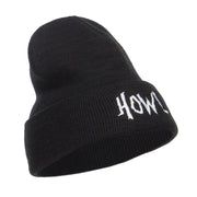 Halloween Howl Embroidered Long Beanie