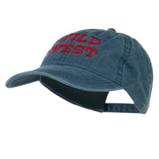 Wild West Embroidered Washed Cap