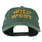 Wild West Embroidered Washed Cap