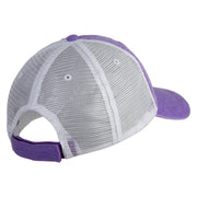 Waluigi Patched Washed Pigment Dyed Twill Trucker Cap - Purple-White OSFM