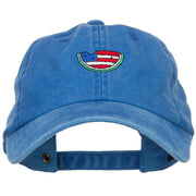 Watermelon USA Flag Embroidered Unstructured Cap