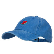 Watermelon USA Flag Embroidered Unstructured Cap