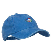 Watermelon USA Flag Embroidered Unstructured Cap