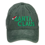 Christmas Hat Santa Claus Embroidered Washed Cap