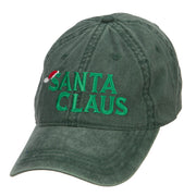 Christmas Hat Santa Claus Embroidered Washed Cap