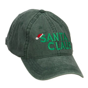 Christmas Hat Santa Claus Embroidered Washed Cap