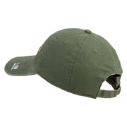 U.S. Army 38th Infantry Division Embroidered Washed Solid Pigment Dyed Cotton Twill Brass Buckle Cap - Olive OSFM