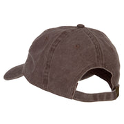 Maine with Map Outline Embroidered Washed Cotton Twill Cap