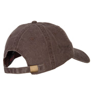 Maine with Map Outline Embroidered Washed Cotton Twill Cap