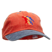 3 Bowlers Embroidered Pigment Dyed Wash Cap