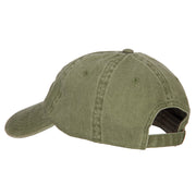 Dad with Military Dog Tags Embroidered Washed Cotton Twill Cap