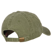 Dad with Military Dog Tags Embroidered Washed Cotton Twill Cap