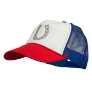 Western Horseshoe Embroidered Foam Mesh Back Cap