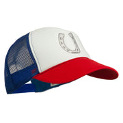 Western Horseshoe Embroidered Foam Mesh Back Cap