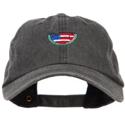 Watermelon USA Flag Embroidered Unstructured Cap