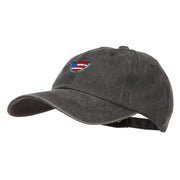 Watermelon USA Flag Embroidered Unstructured Cap