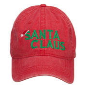 Christmas Hat Santa Claus Embroidered Washed Cap