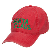 Christmas Hat Santa Claus Embroidered Washed Cap