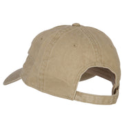 Maine with Map Outline Embroidered Washed Cotton Twill Cap