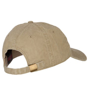 Maine with Map Outline Embroidered Washed Cotton Twill Cap