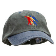 3 Bowlers Embroidered Pigment Dyed Wash Cap